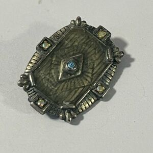 Extremely rare “All Seeing Eye” Brooch/Pin with Rhinestones and resin coated.